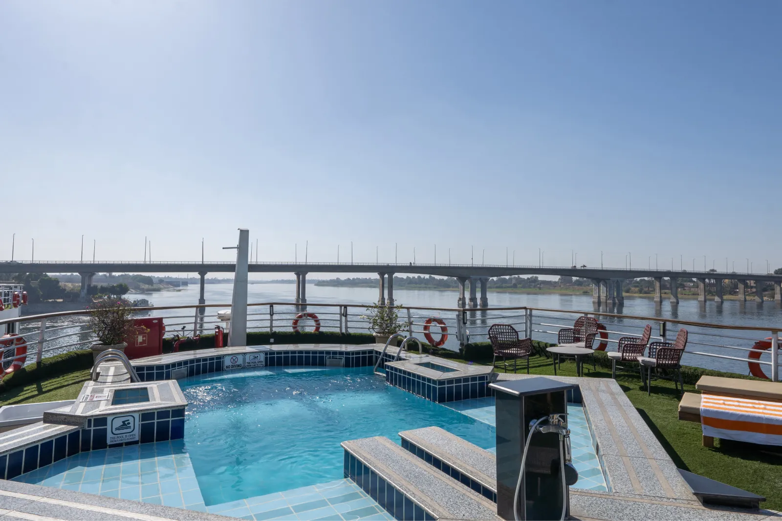 Sun deck of the Nile Excellence Nile Cruise Nile cruise